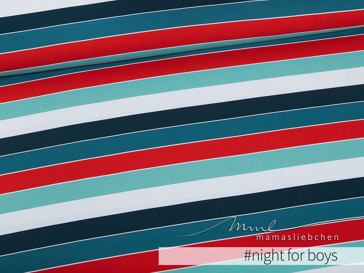 Jersey-Stoff "Widestripes #night for boys" (0,25 m)