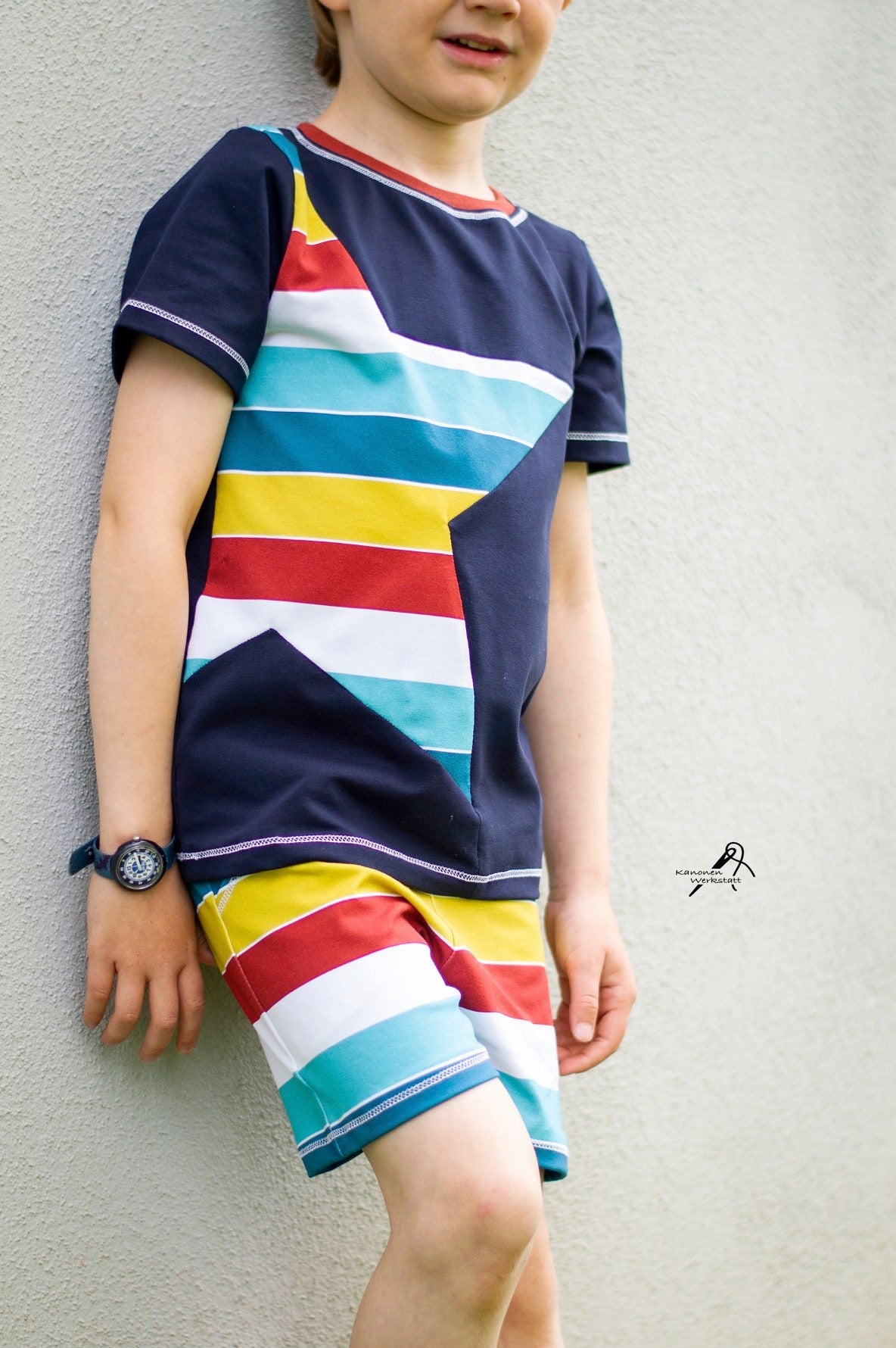 Jersey-Stoff "Widestripes #oh wow" (0,25 m)