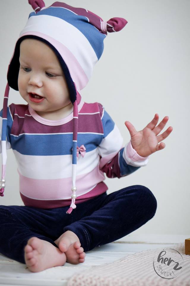Jersey-Stoff "widestripes #rouge" (0,5m)
