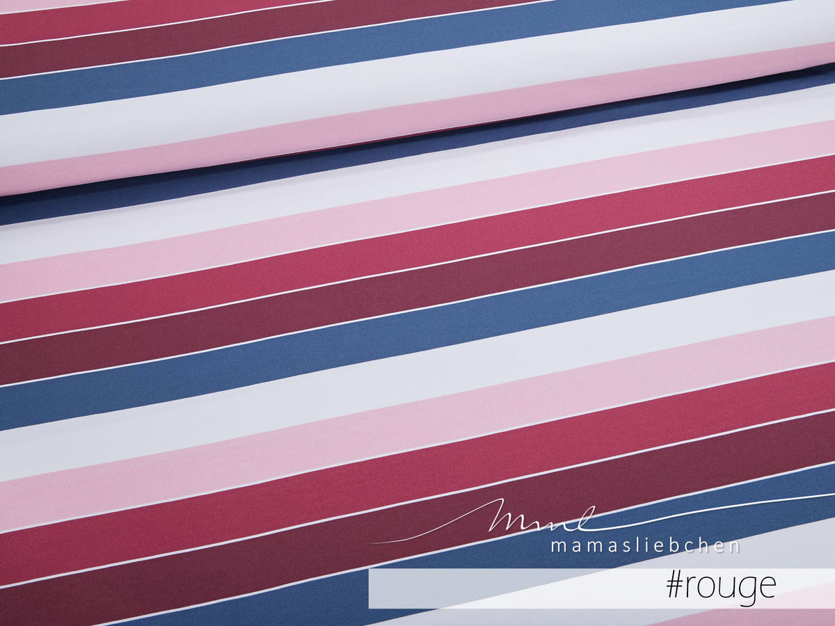 Jersey-Stoff "widestripes #rouge" (0,5m)