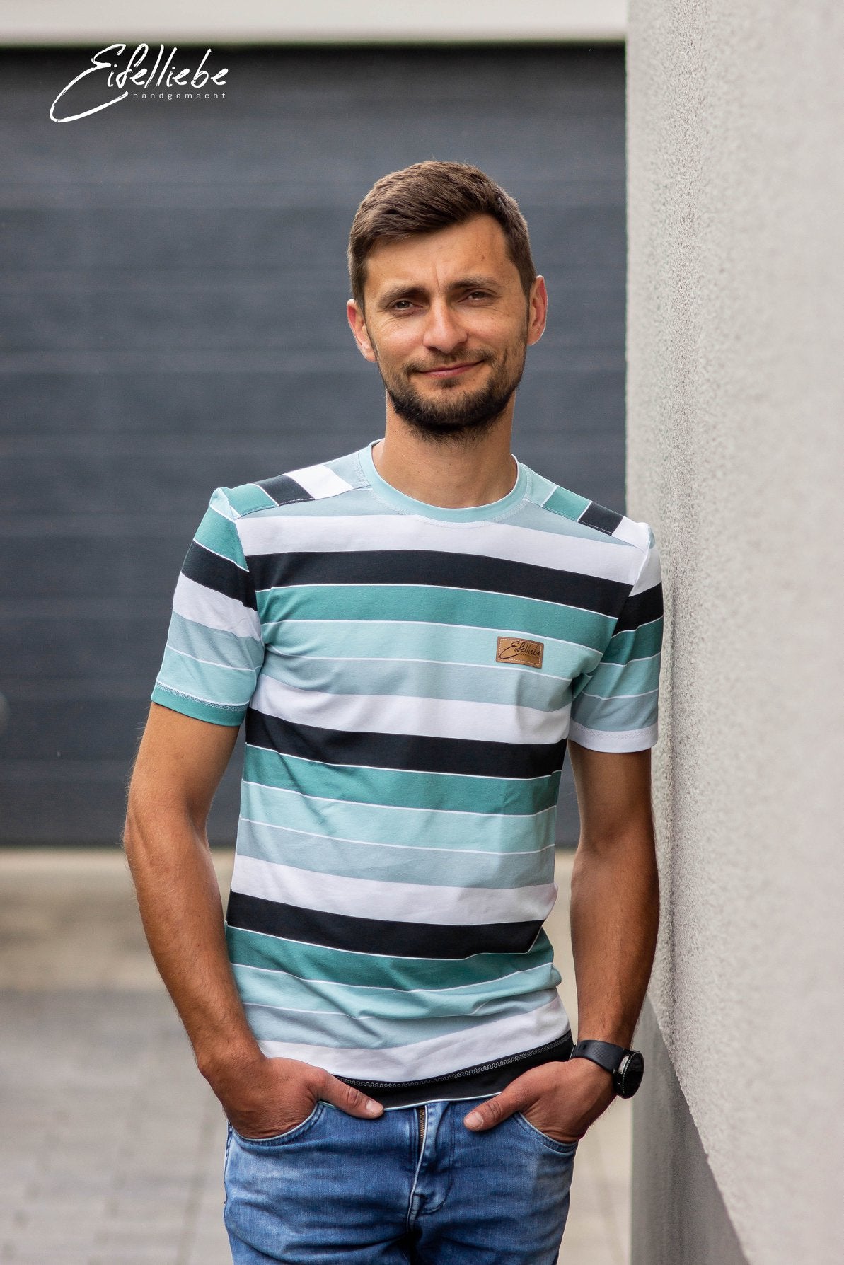 Jersey-Stoff "Widestripes #salbei" (0,25 m)