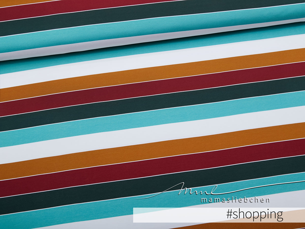 Jersey-Stoff "Widestripes #shopping" (0,25m)