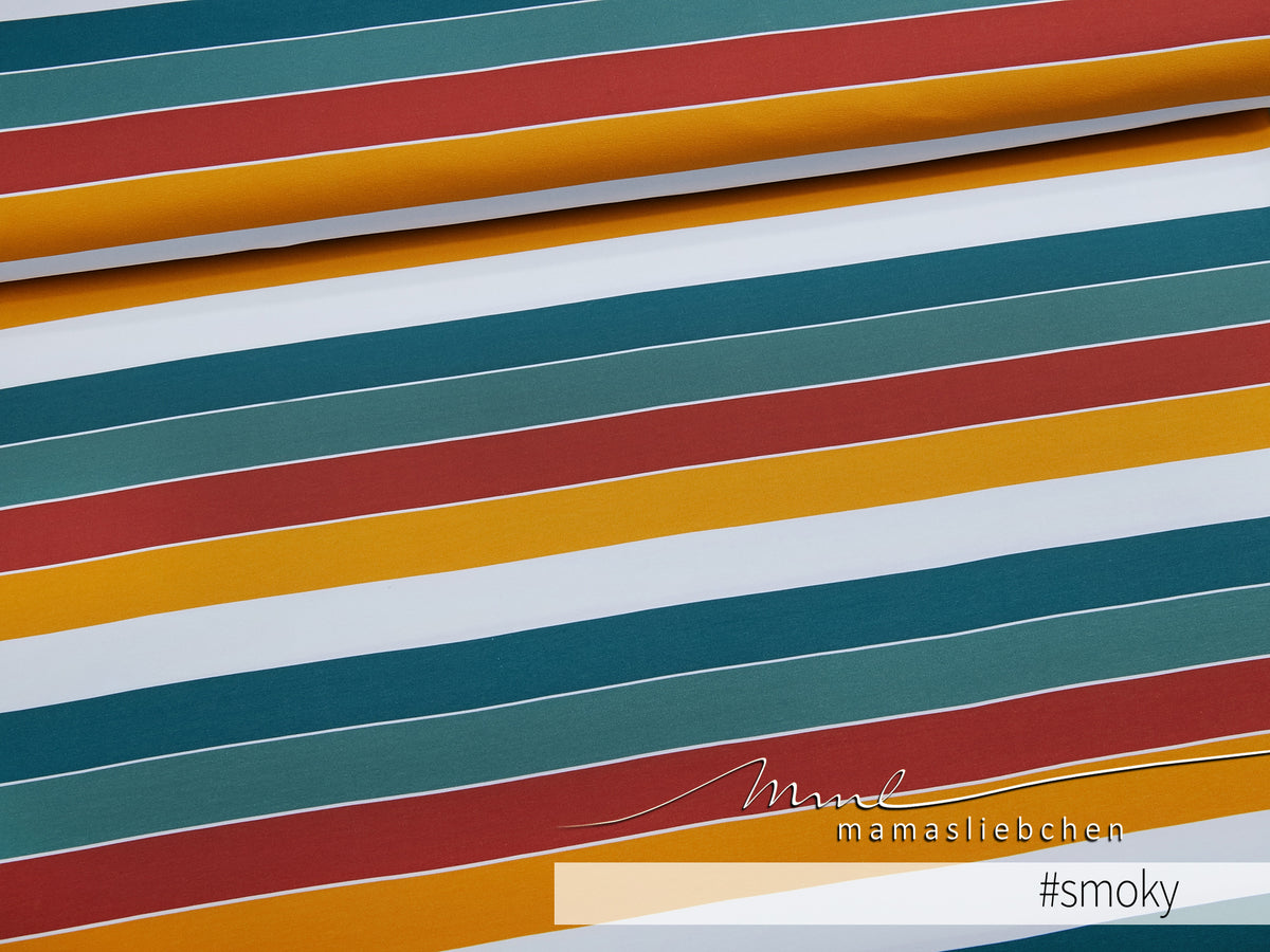 Jersey-Stoff "Widestripes #smoky" (0,5 m)