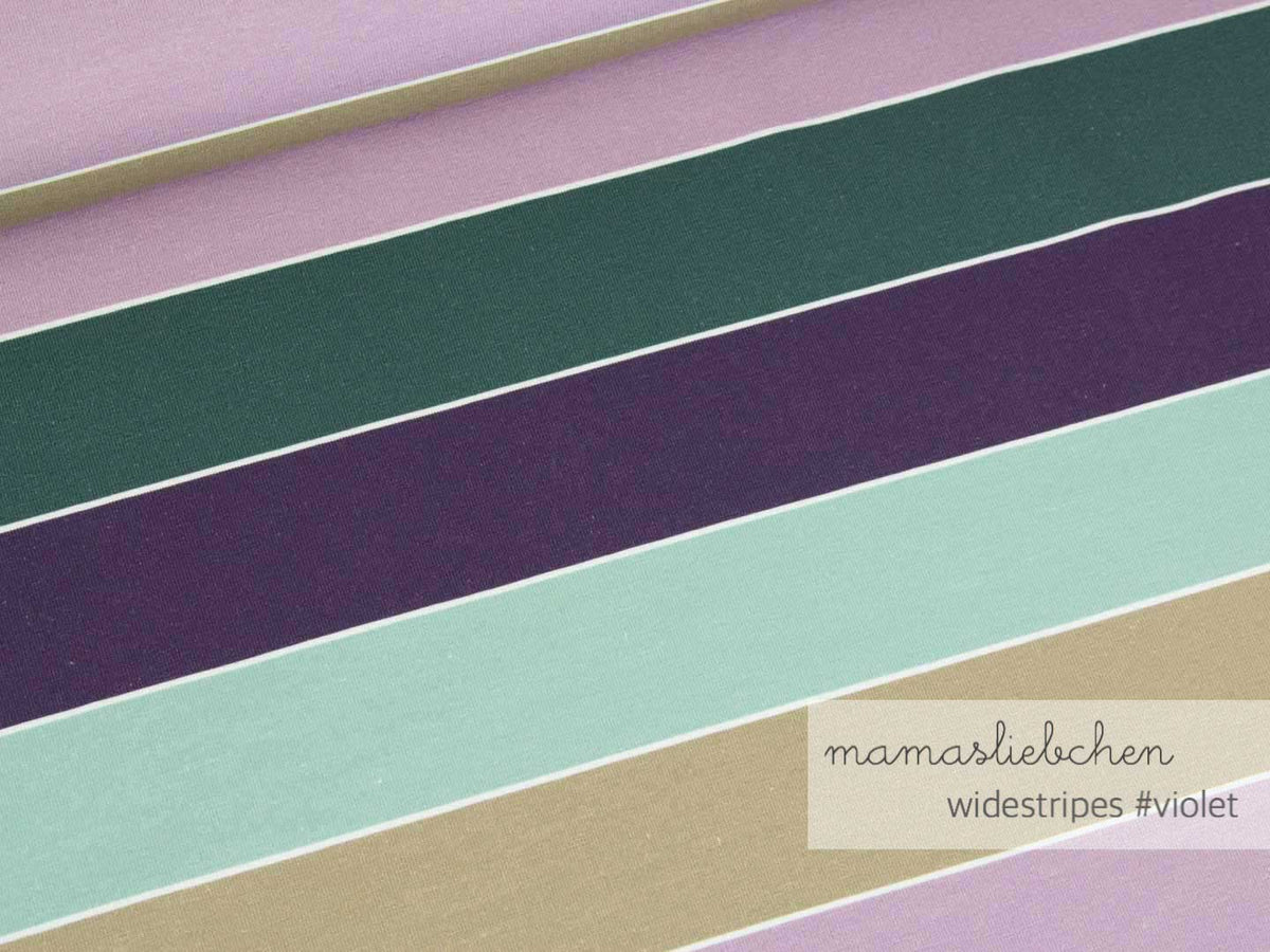 Jersey-Stoff "widestripes #violet (0,5 Meter)
