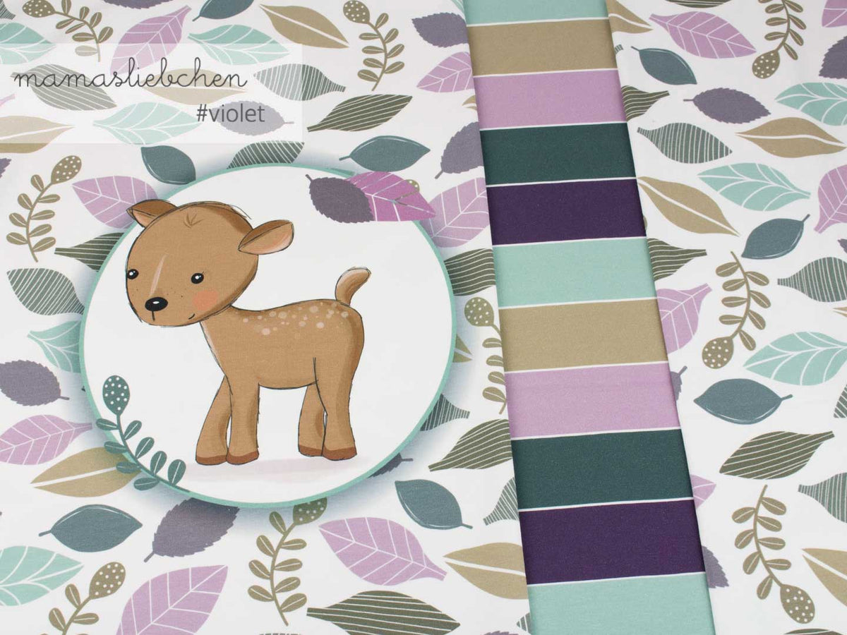 Jersey-Stoff "widestripes #violet (0,5 Meter)