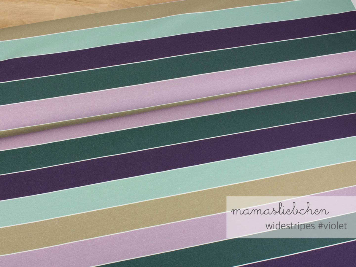 Jersey-Stoff "widestripes #violet (0,5 Meter)