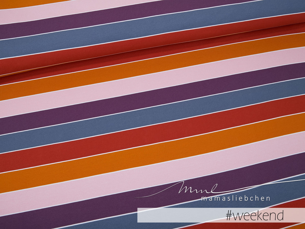 Jersey-Stoff "widestripes #weekend" (0,25m)