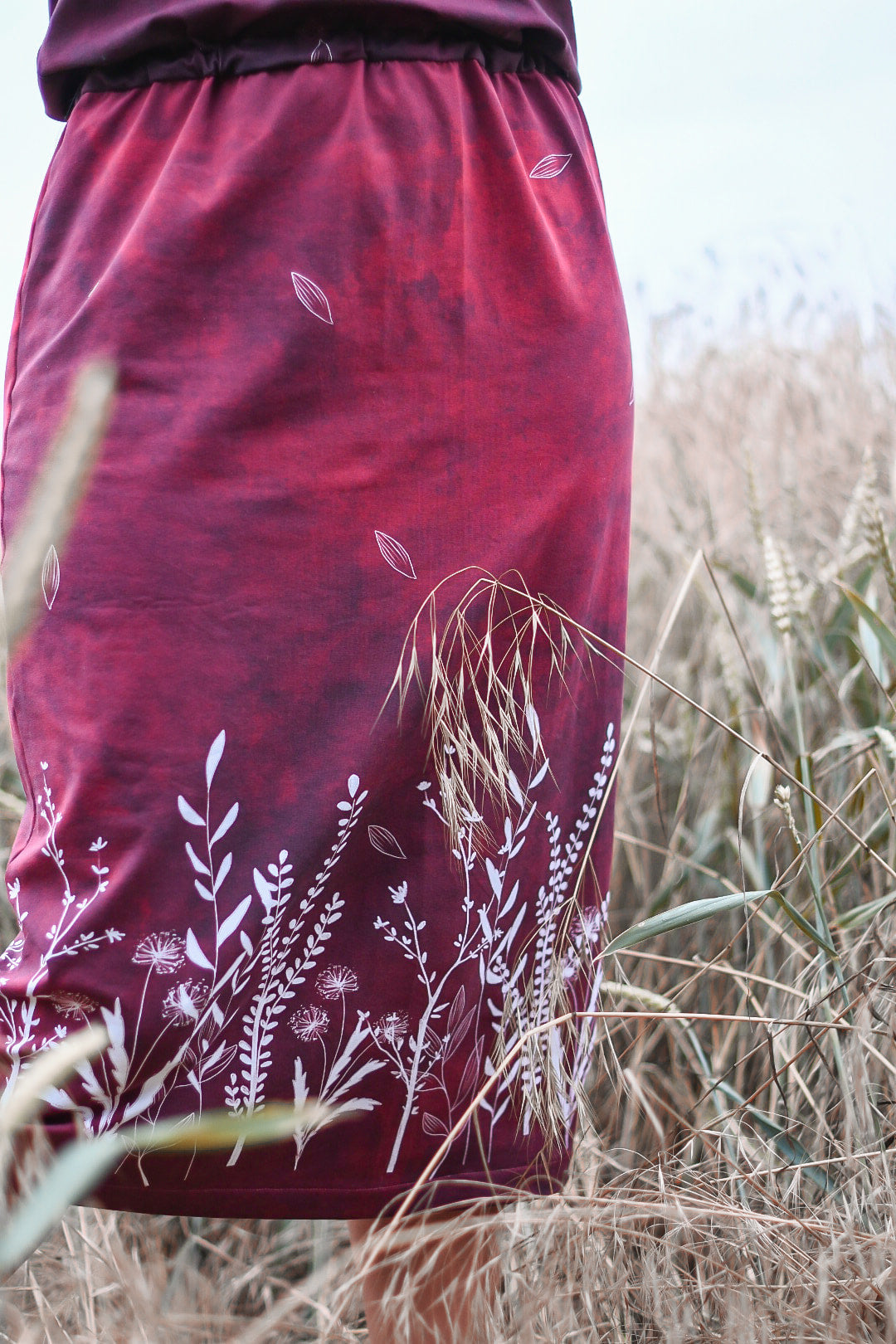 Jersey-Stoff "Wildflower #cherry" (1Panel/ ca.1,50m)