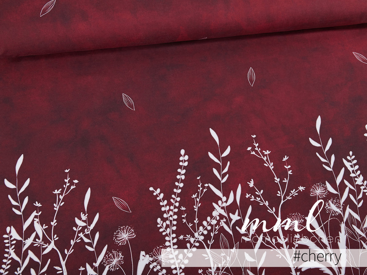 Jersey-Stoff "Wildflower #cherry" (1Panel/ ca.1,50m)
