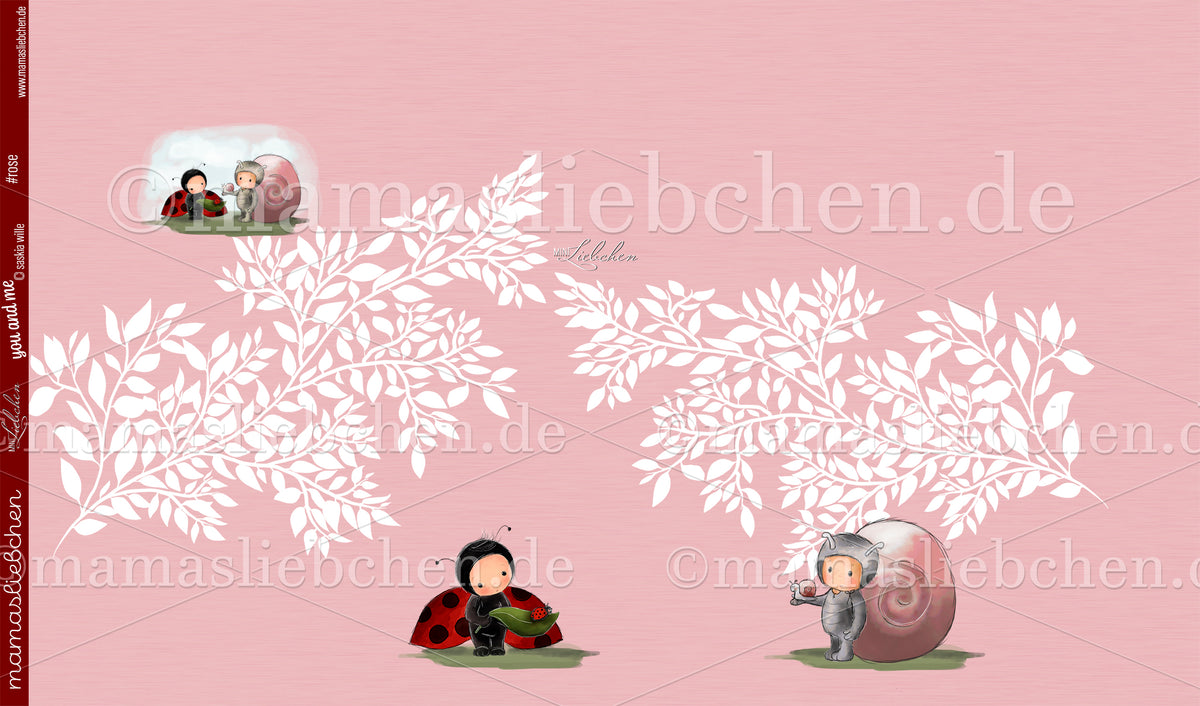 Jersey-Stoff "you and me #rose" (ca. 1,0m)