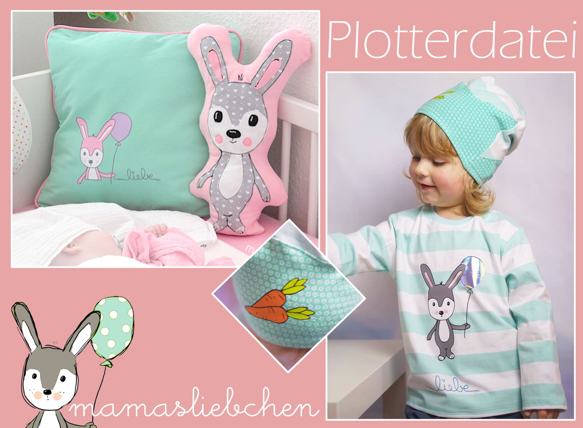 Plotterdatei Plotter-Datei Hase "Pippa & Piet" von mamasliebchen (digital)