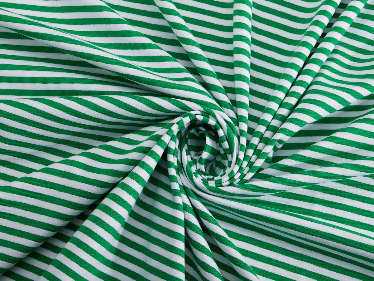 Ringeljersey-Stoff (5mm) " #grün" (0,25m)