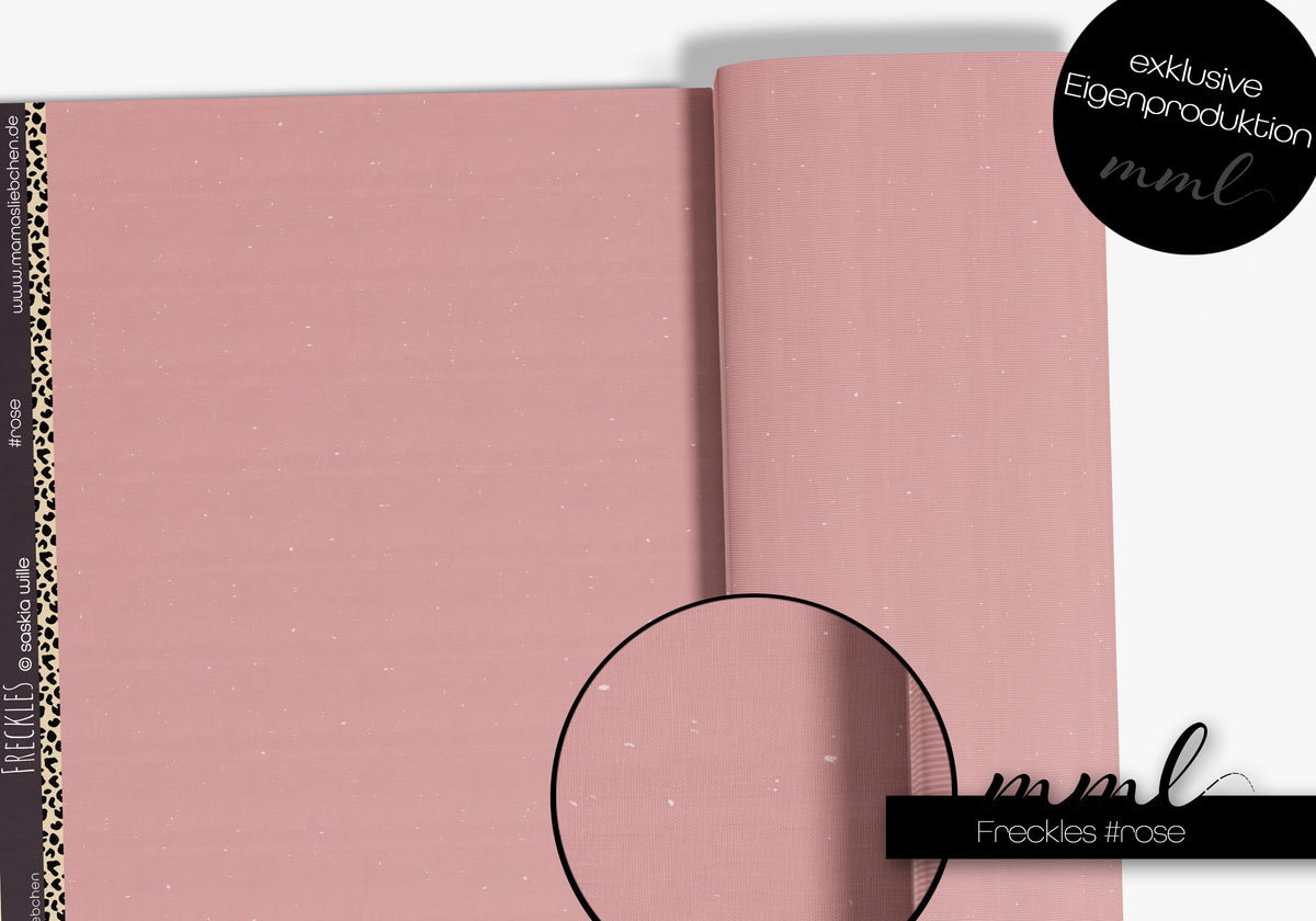 SoftTouch Jersey-Stoff "Freckles #rose" (0,25 m)
