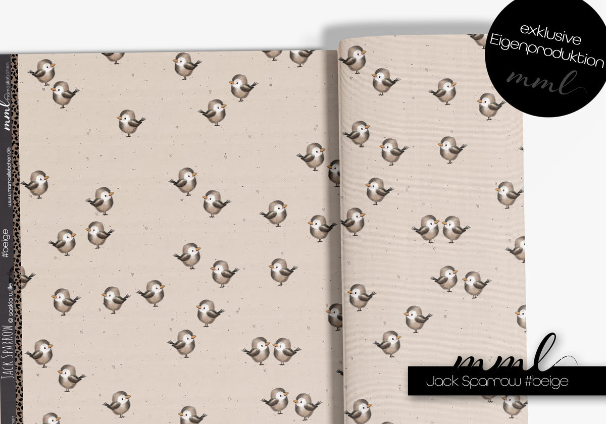 SoftTouch Jersey-Stoff "Jack Sparrow #beige" (0,25m)