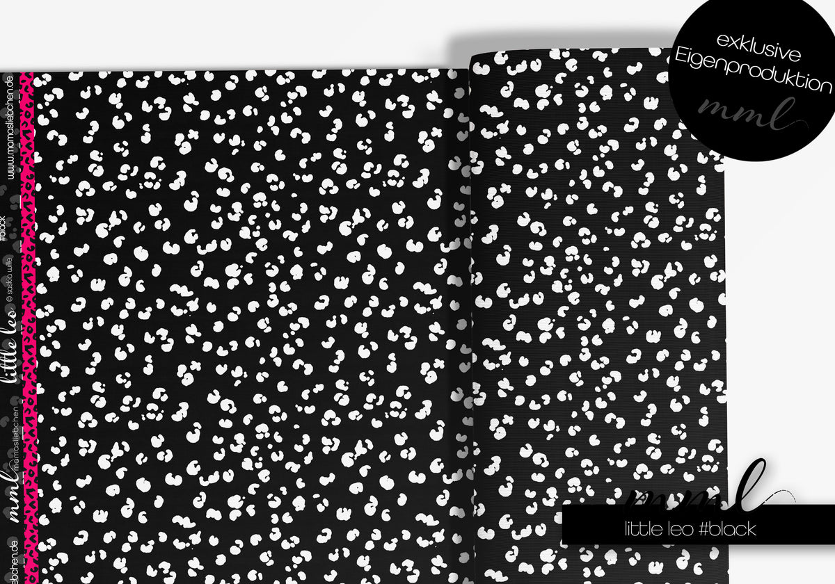 SoftTouch Jersey-Stoff "little leo #black" (0,25m)