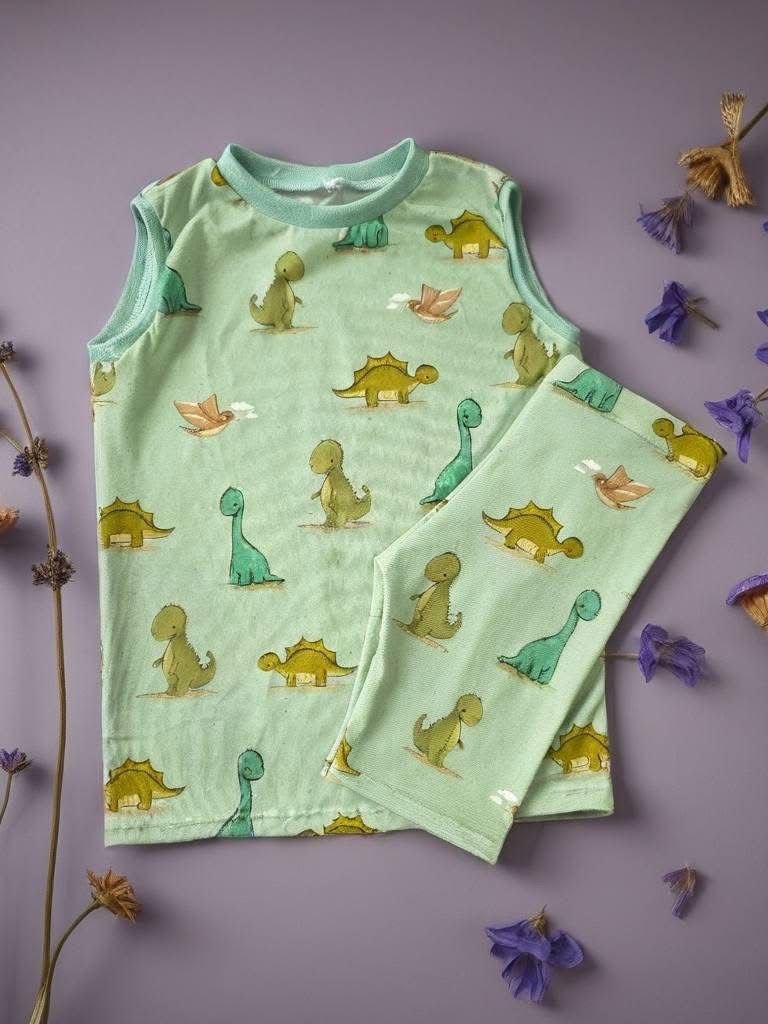 SoftTouch Jersey-Stoff "SketchaSaurus #sage" (0,25 m)