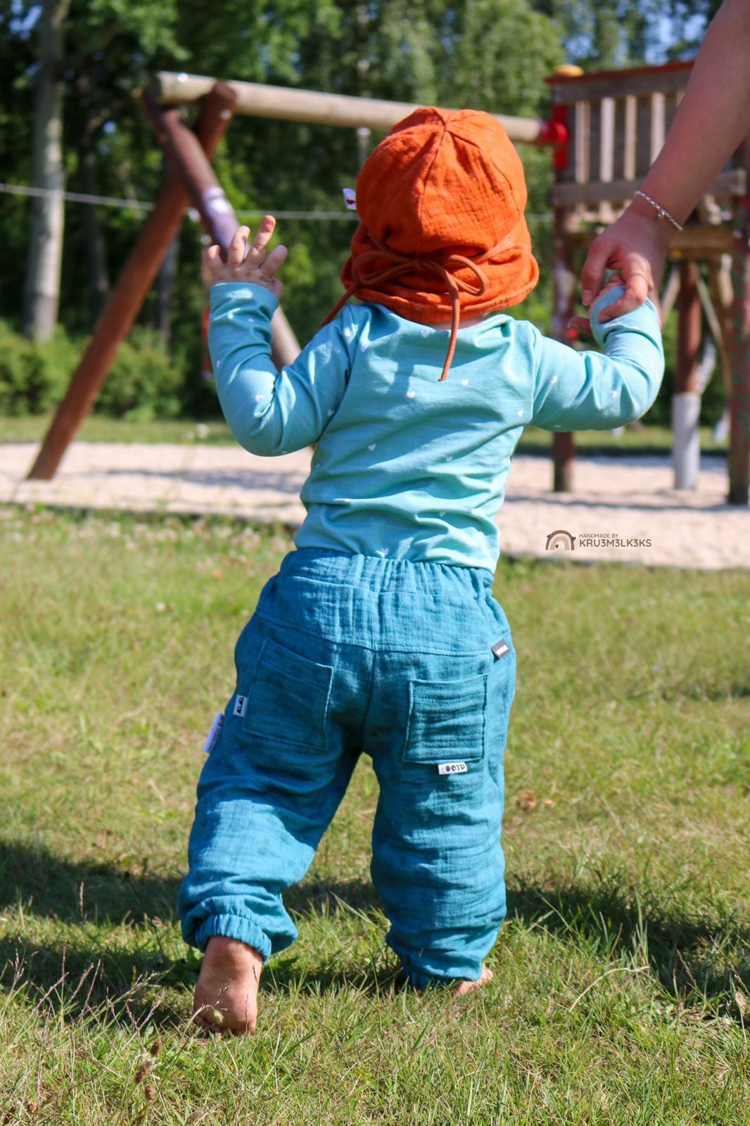 SoftTouch Sommer-Sweat Stoff "little leo #pool" (0,25m)