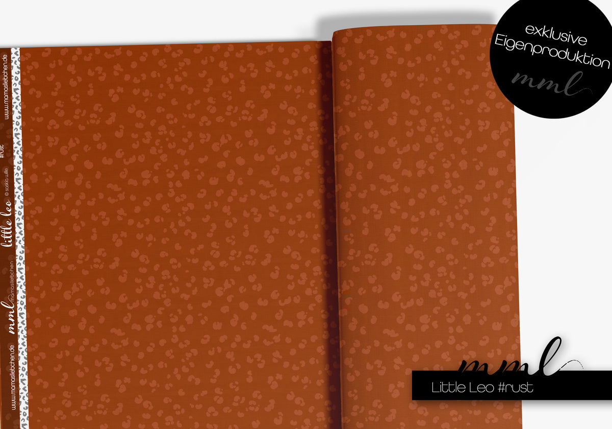 Bio Bubble Stoff (Musselin) "little leo #rust" (0,25m)
