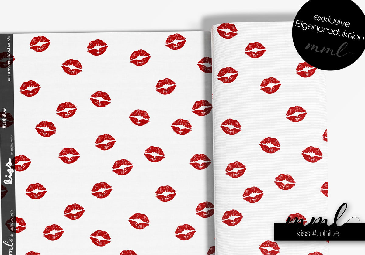 SoftTouch Sweat-Stoff "Kiss #white" (0,25m)