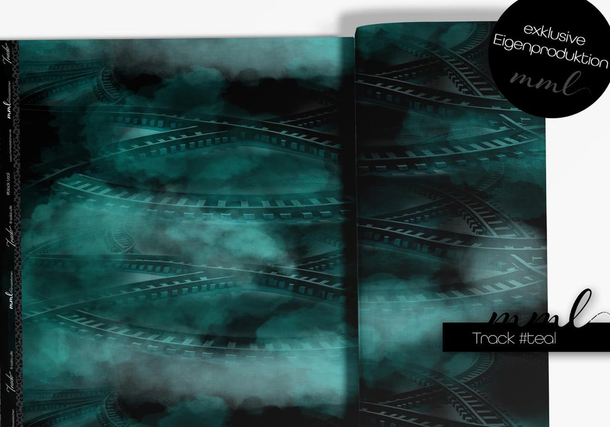 SoftTouch Sweat-Stoff "track #teal" (0,25 m)