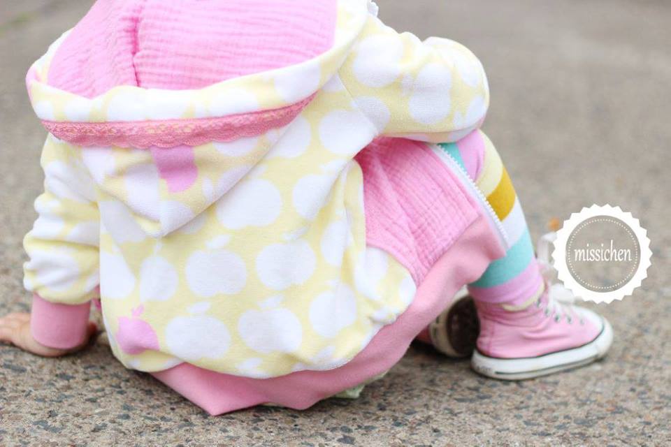Sommer-Sweat-Stoff #applebite "vanille-rose" (0,25 Meter)