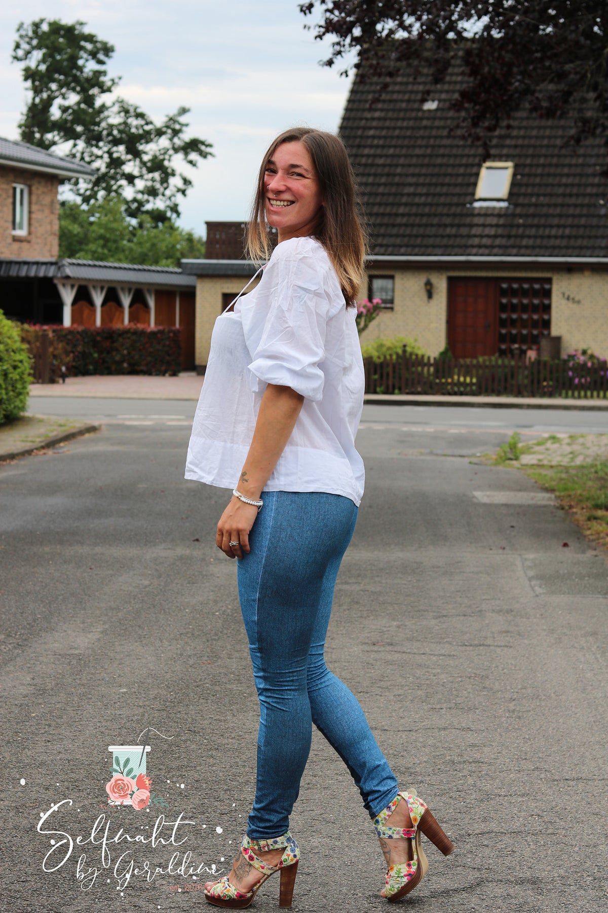 Sommer-Sweat-Stoff "Basic Jeans Flow #classic blue jeans" (0,5m)