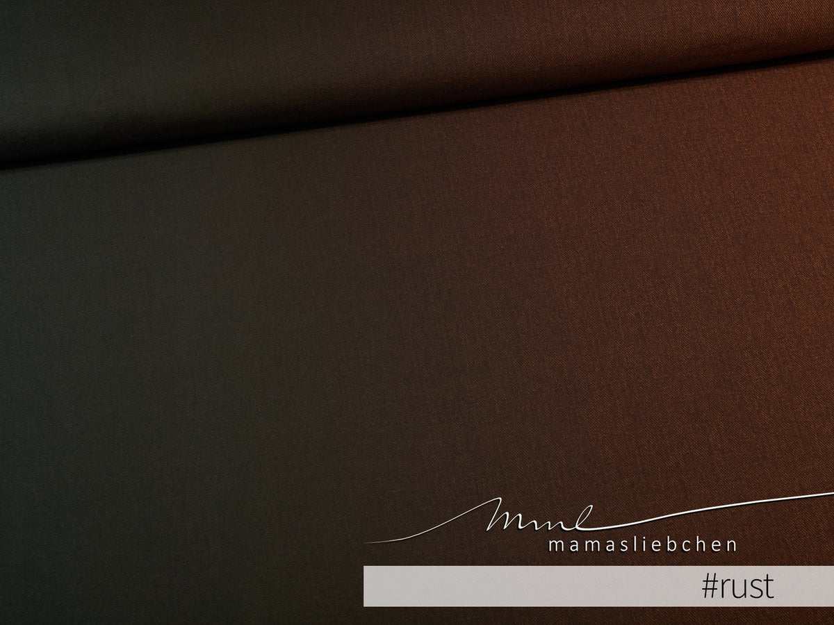 Sommer-Sweat-Stoff "Basic Jeans Flow #rust" (0,25m)