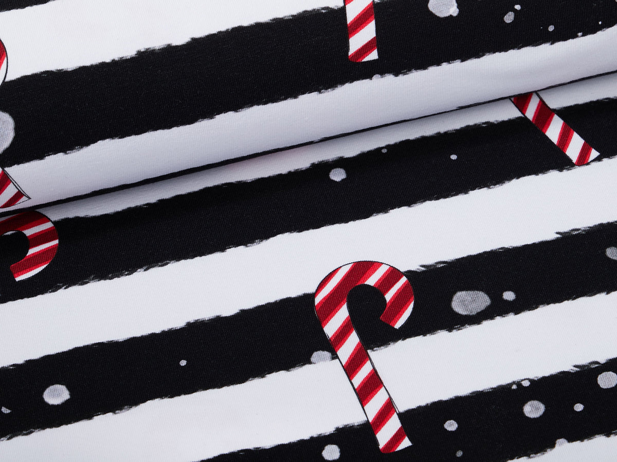 Sommer-Sweat-Stoff "candy #holy night black" (0,25m)