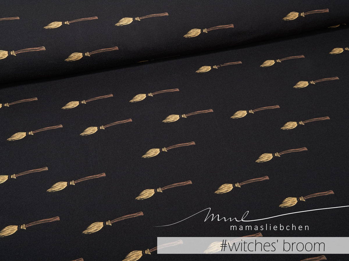 Sommer-Sweat-Stoff "hocus pocus #witches broom" (0,5 m)