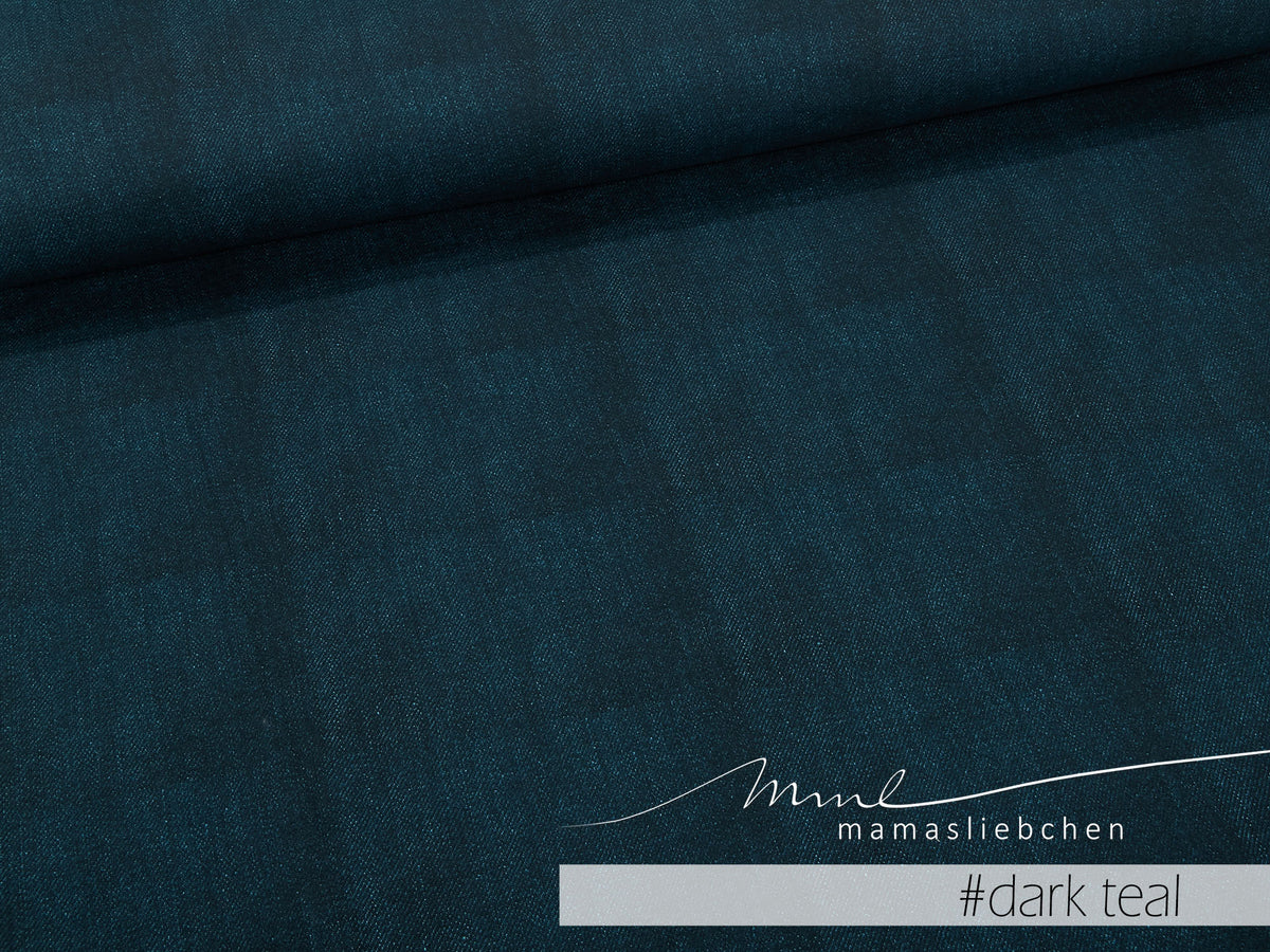 Sommer-Sweat-Stoff "jeans #darkteal" (0,25m)