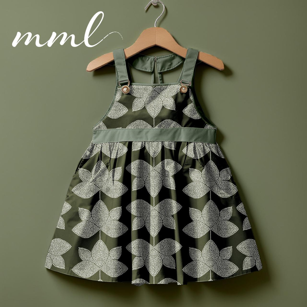 Sommer-Sweat Stoff "Little Lotus #olive" (0,25m)