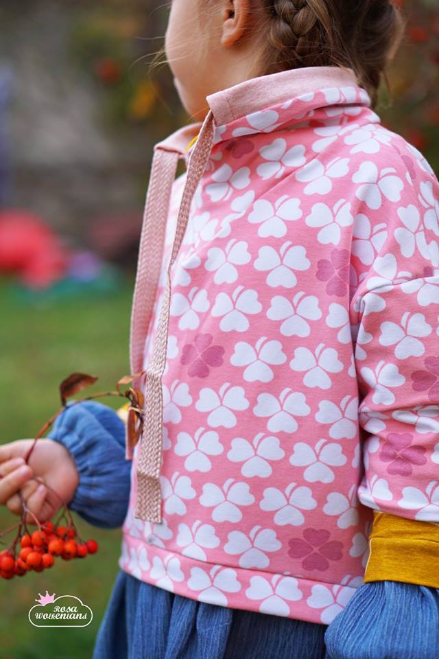 Sommer- Sweat-Stoff little lucky clover #dusty-rose" (0,25 Meter)