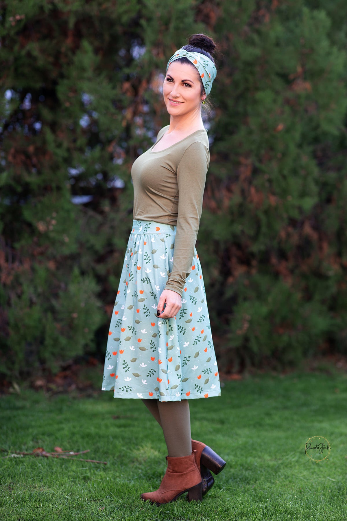 Sommer-Sweat-Stoff "ma petite fleur #salbei" (0,25m)