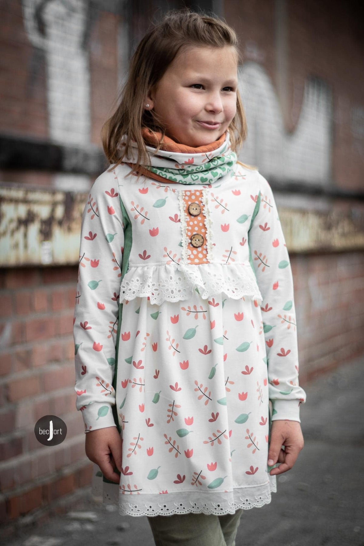 Sommer-Sweat-Stoff "ma petite fleur #sand" (0,25m)