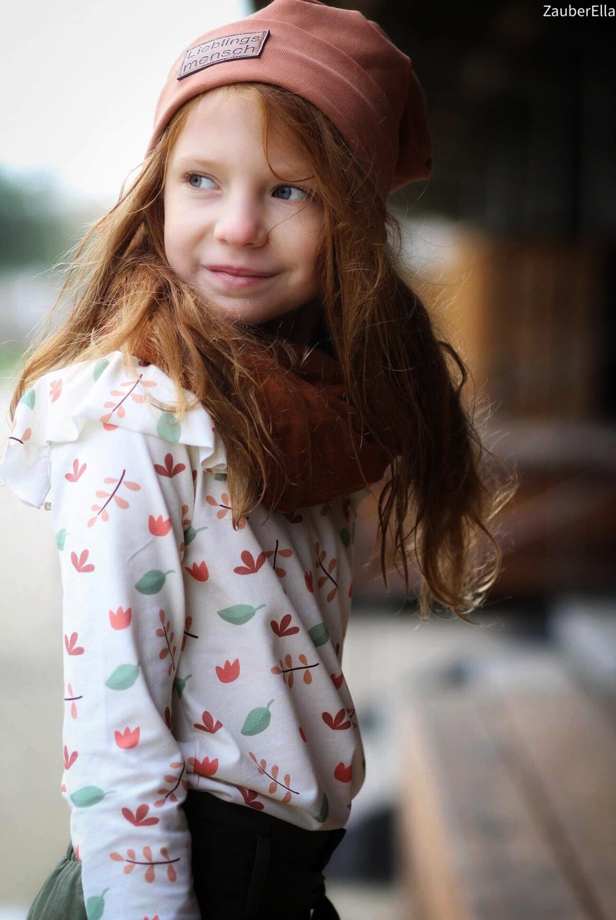 Sommer-Sweat-Stoff "ma petite fleur #sand" (0,25m)