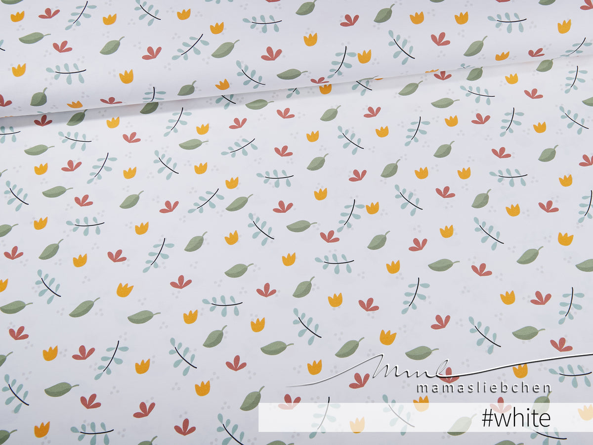Sommer-Sweat-Stoff "ma petite fleur #white" (0,25m)