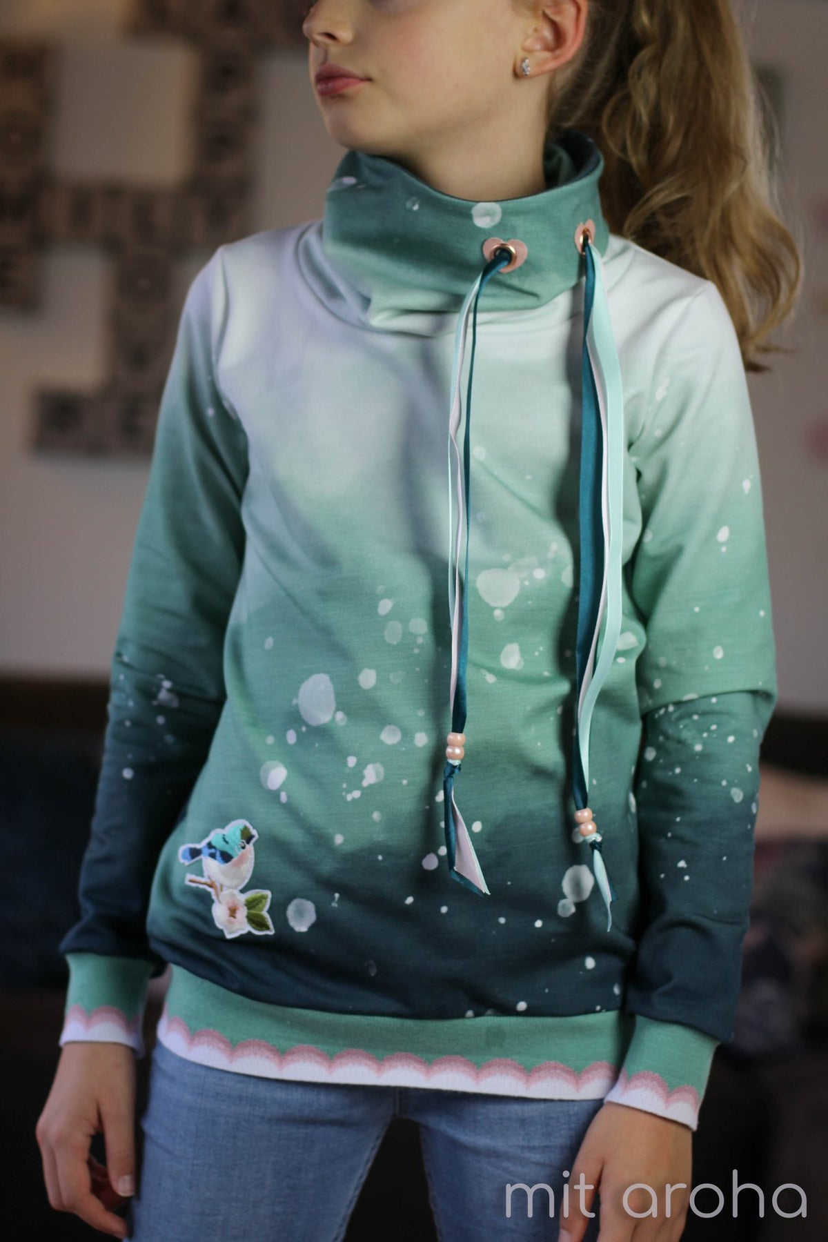 Sommer-Sweat-Stoff "prisma flow #shell" (ca. 1,05m)