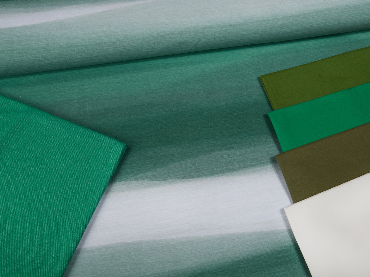 Jersey-Stoff "prisma watercolor #green" (ca. 1,0m)