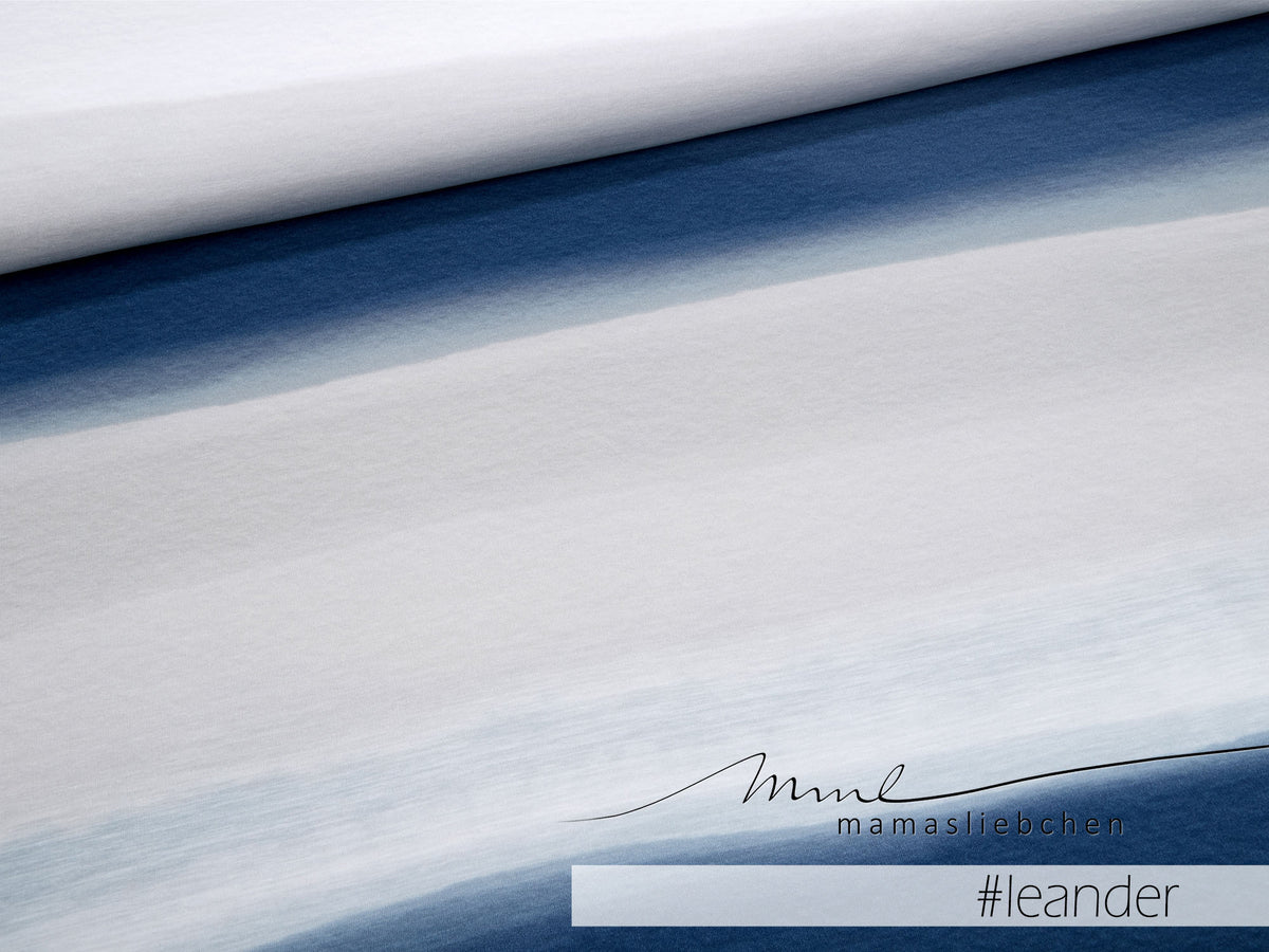 Sommer-Sweat-Stoff "prisma watercolor #Leander" (1 Panel, ca.0,95m) (GOTS)
