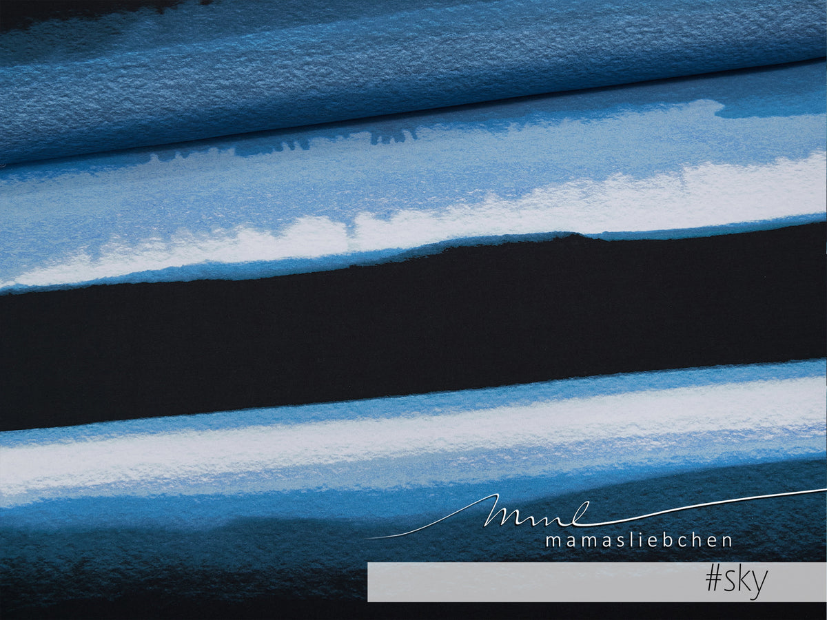 Sommer-Sweat-Stoff "prisma watercolor #sky" (ca. 1,0m)