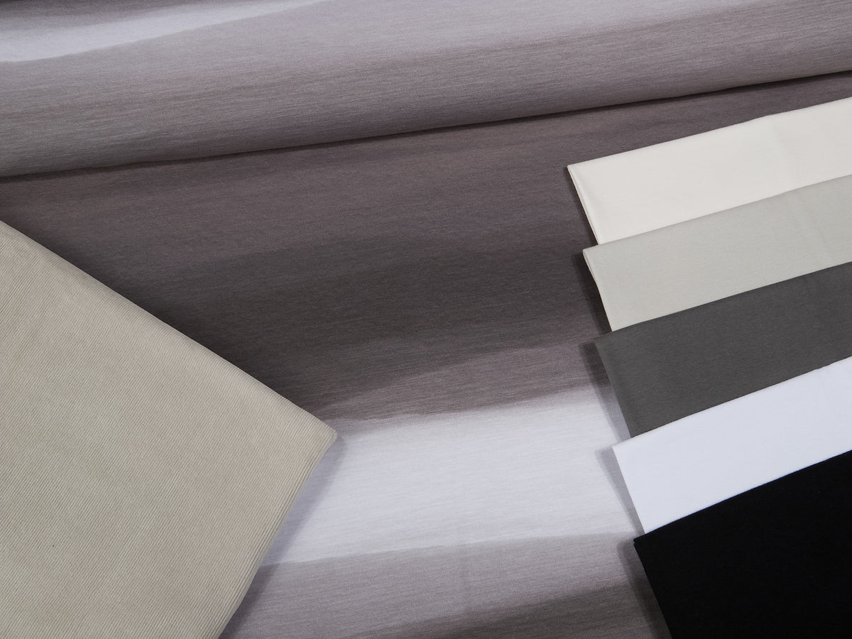 Jersey-Stoff "prisma watercolor #taupe" (ca. 1,0m)