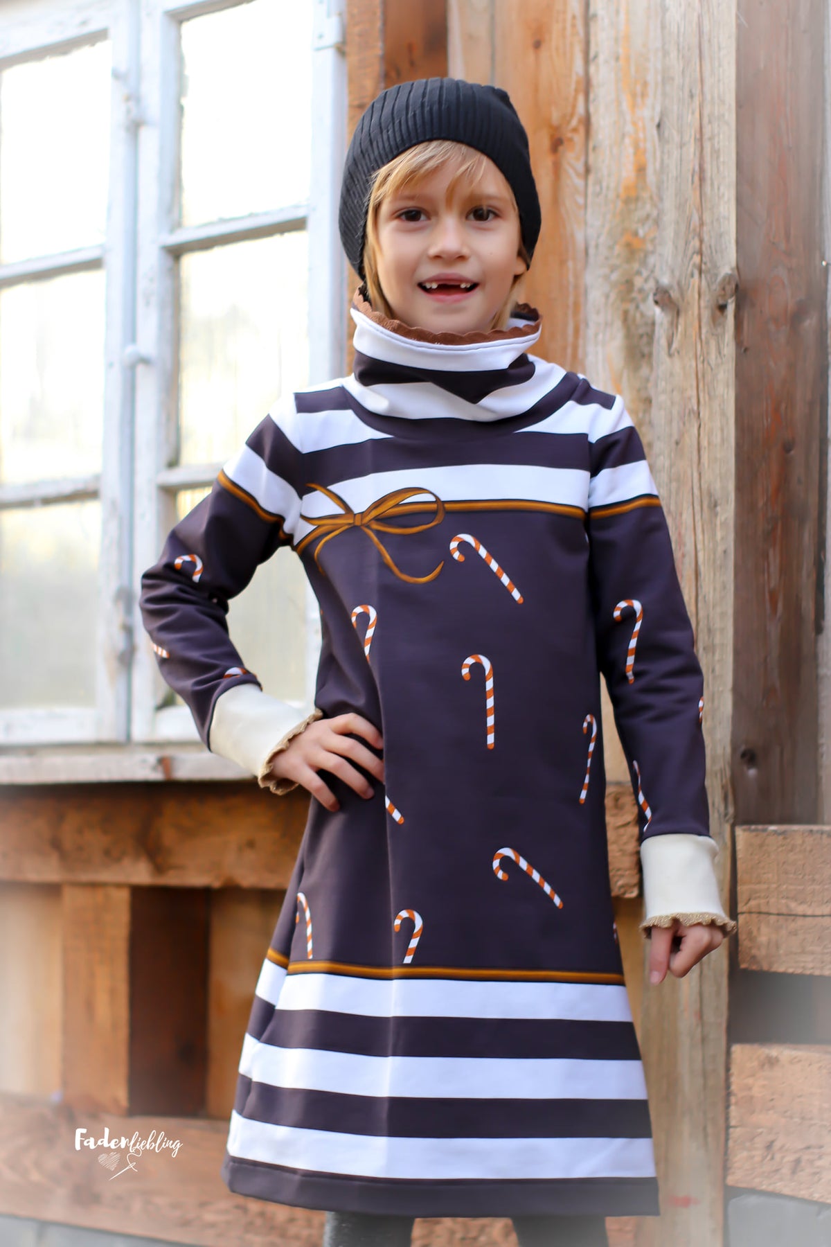 Sommer-Sweat-Stoff "rockabilly candy #mauve white" (ca. 1,0m)