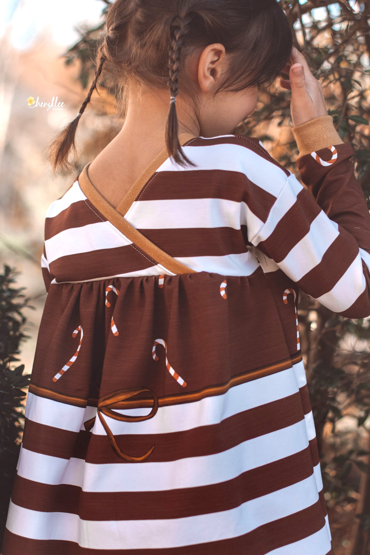 Sommer-Sweat-Stoff "rockabilly candy #rust white" (ca. 1,0m)