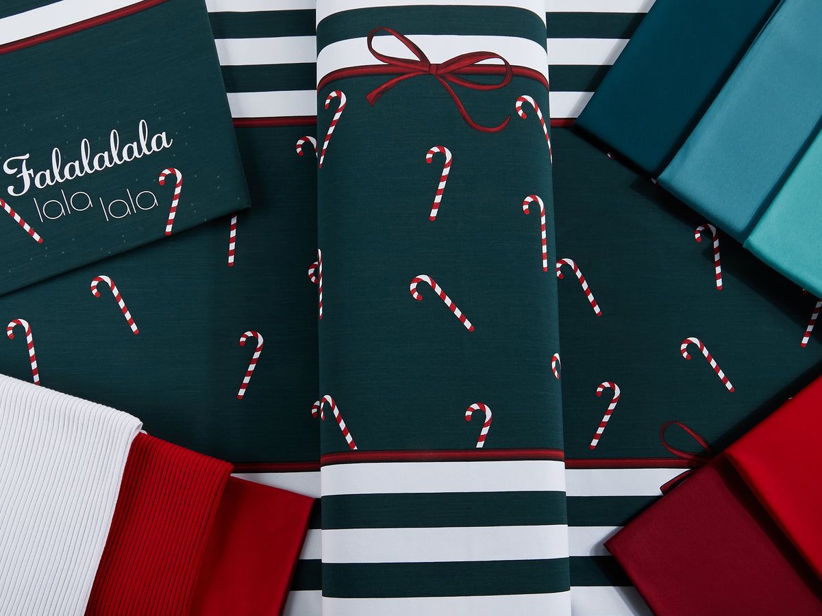 Sommer-Sweat-Stoff "rockabilly candy #teal white" (ca. 1,0m)