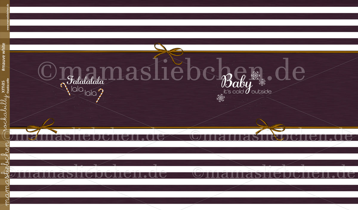 Sommer-Sweat-Stoff "rockabilly xmas #mauve white" (ca. 1,0m)