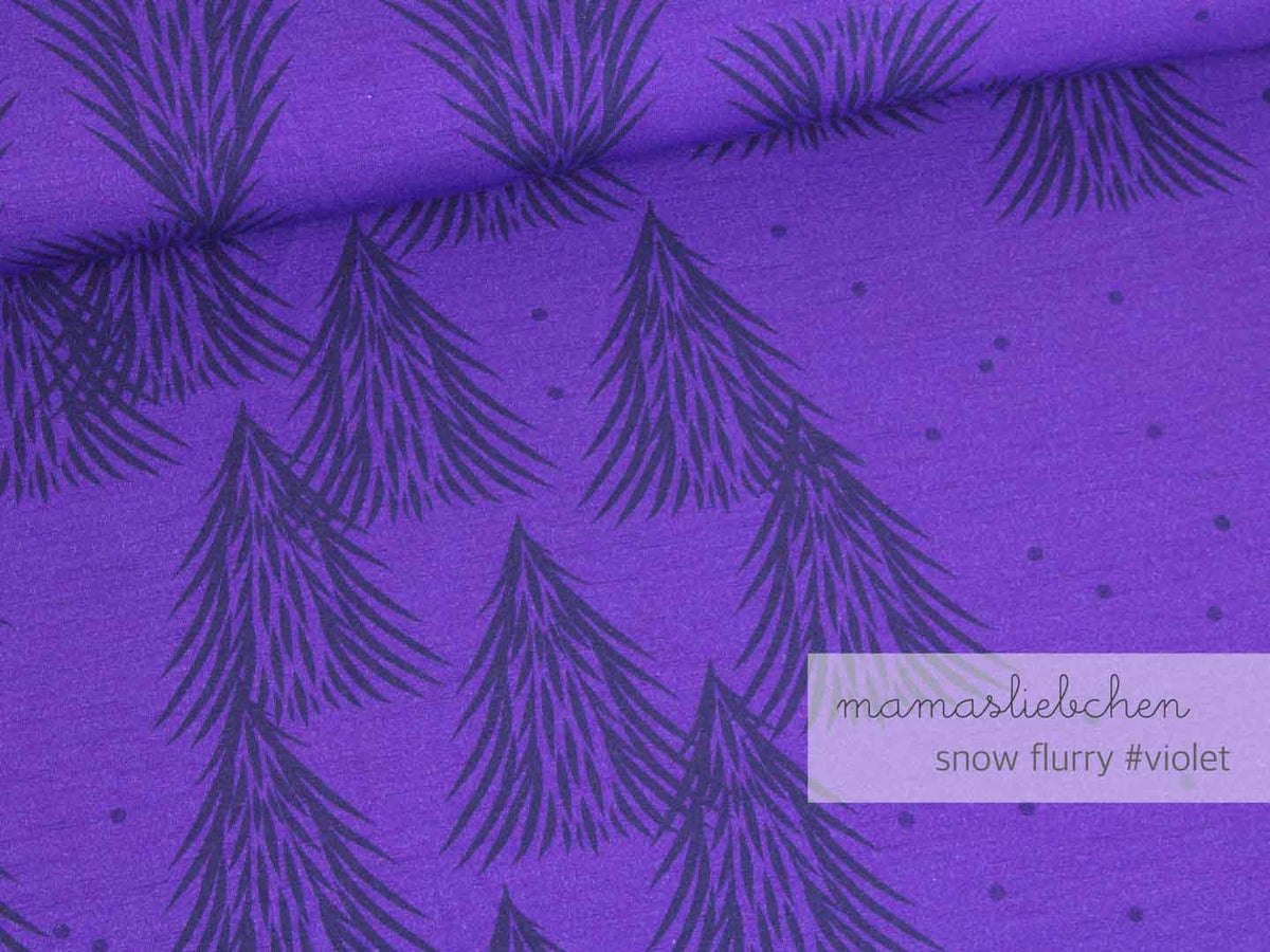 Sommer-Sweat-Stoff " snow flurry #violet" (0,25 Meter)