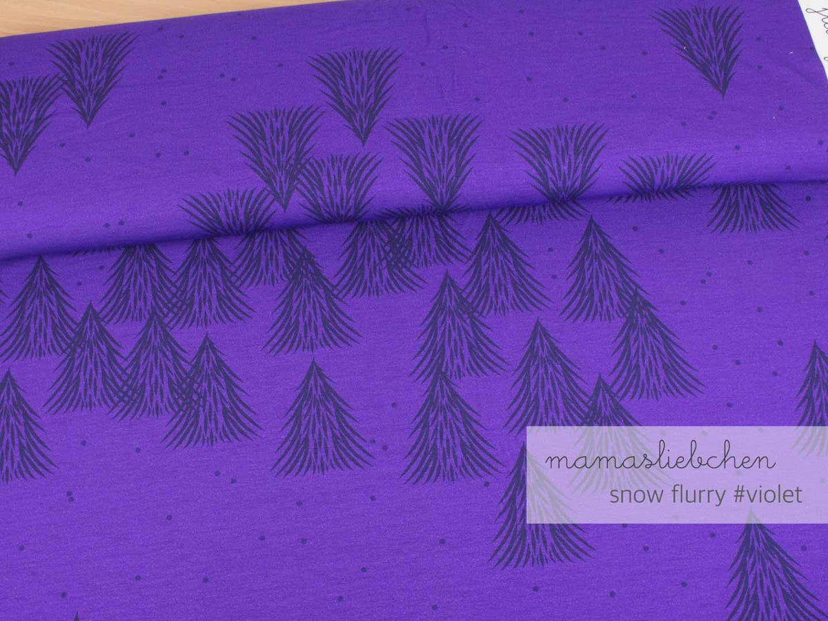 Sommer-Sweat-Stoff " snow flurry #violet" (0,25 Meter)