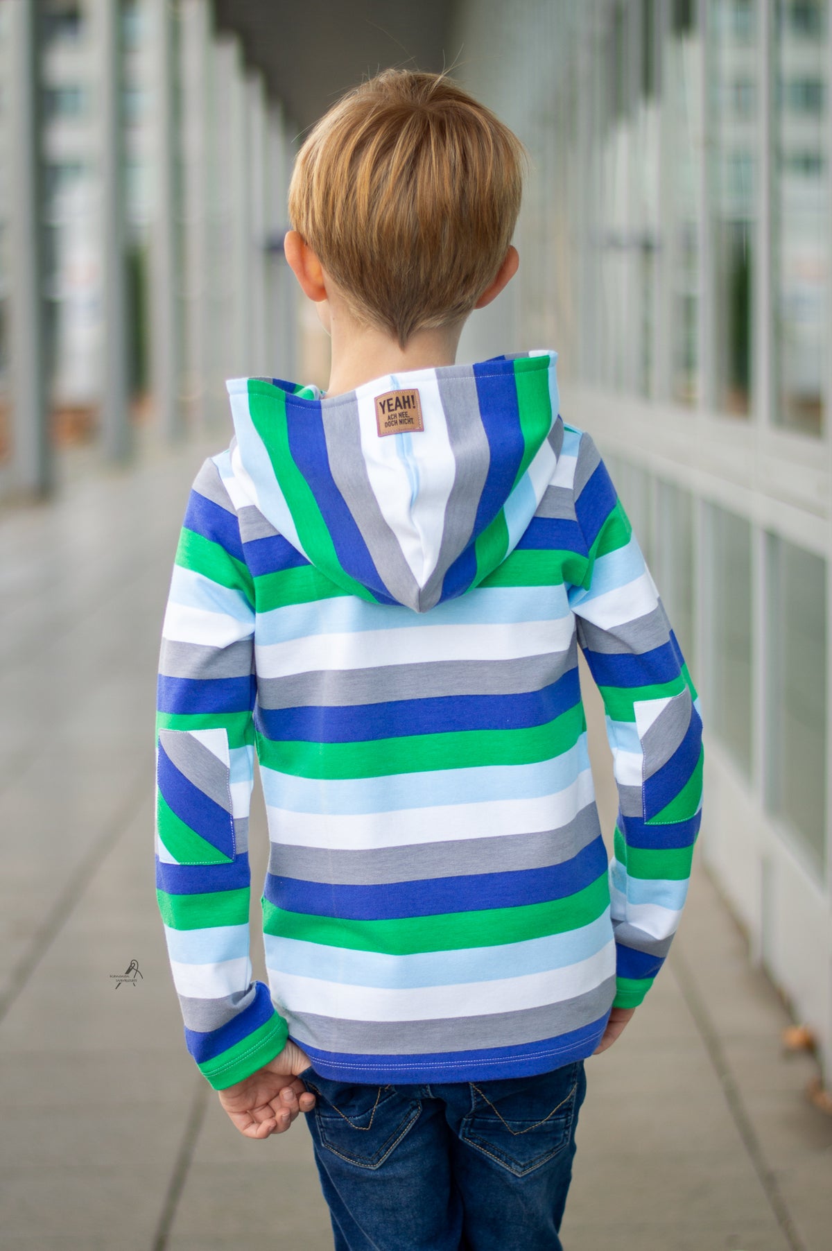 Sommer-Sweat-Stoff #widestripes "clover" (0,25 Meter)