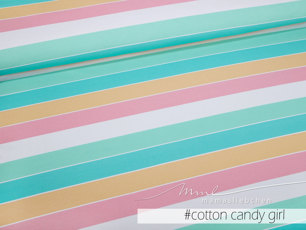 Sommer-Sweat-Stoff "widestripes #cotton candy girl" (0,25m)