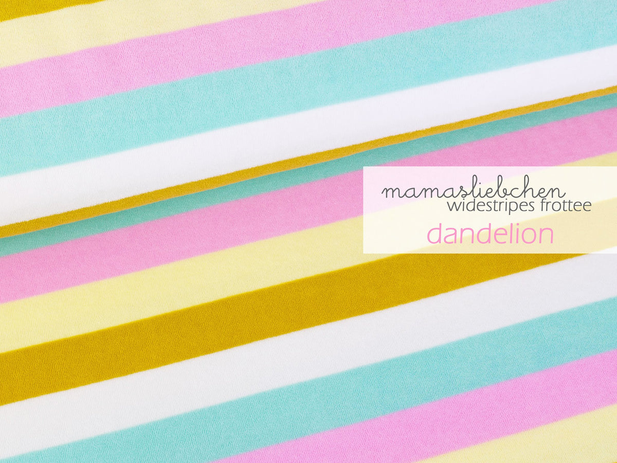Sommer-Sweat-Stoff #widestripes "dandelion" (0,25 Meter)